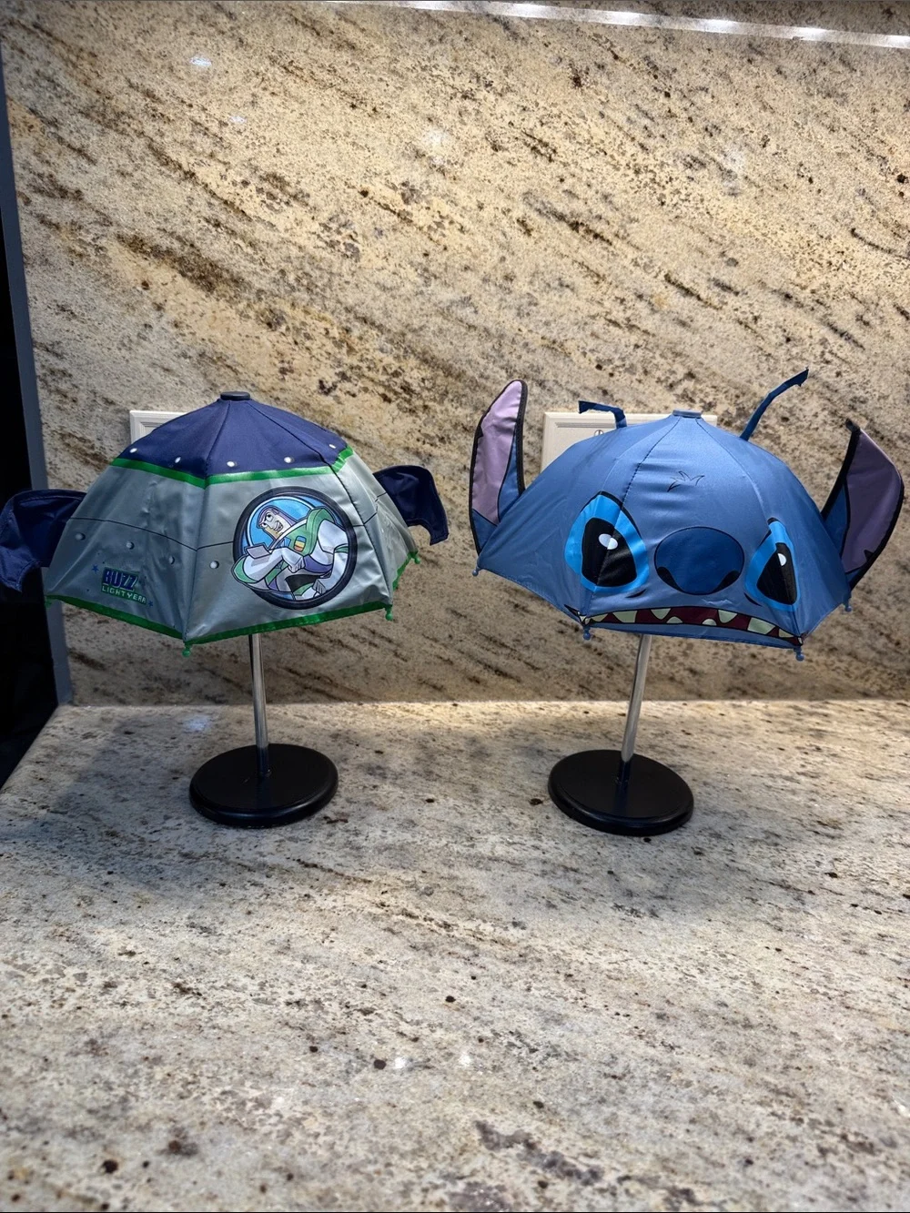 Disney Kids Desktop- Blue Stitch Character & Gray-Green Buzz Lightyear